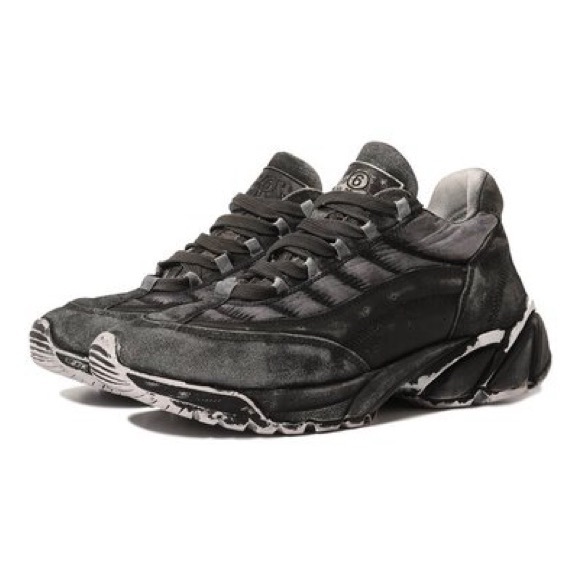 Maison Margiela MM6 Distressed-Effect Low-Top Sneakers – Size 42